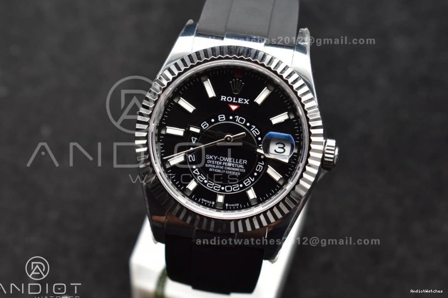 A23J 1:1 1106 336239 Best WrinkleFree SS Black Weight) (Gain ZF on Sky-Dweller Oysterflex Edition Dial Strap 0824